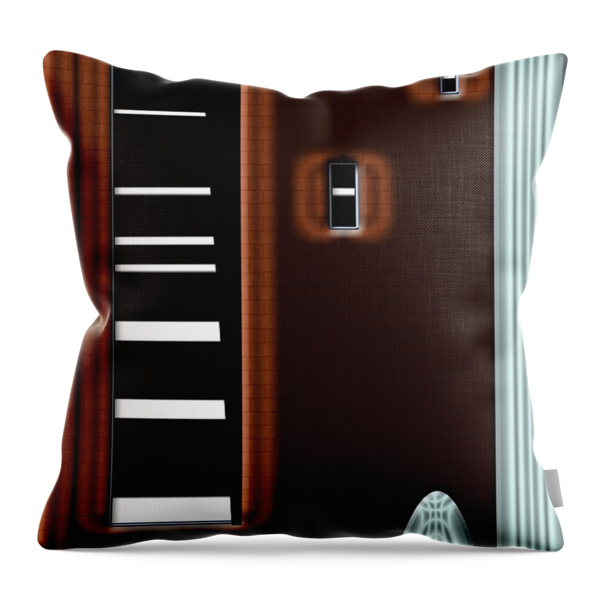 Stairs Throw Pillow featuring the digital art Inw_20a6472_basements by Kateri Starczewski