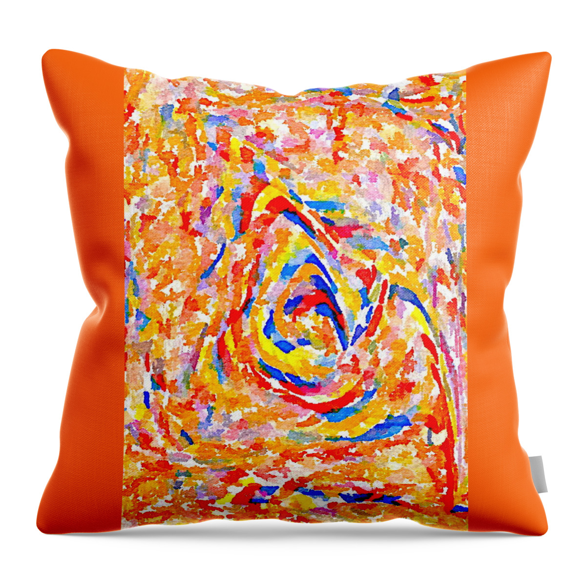 Abstract Art Throw Pillow featuring the digital art Inward by Artcetera By LizMac