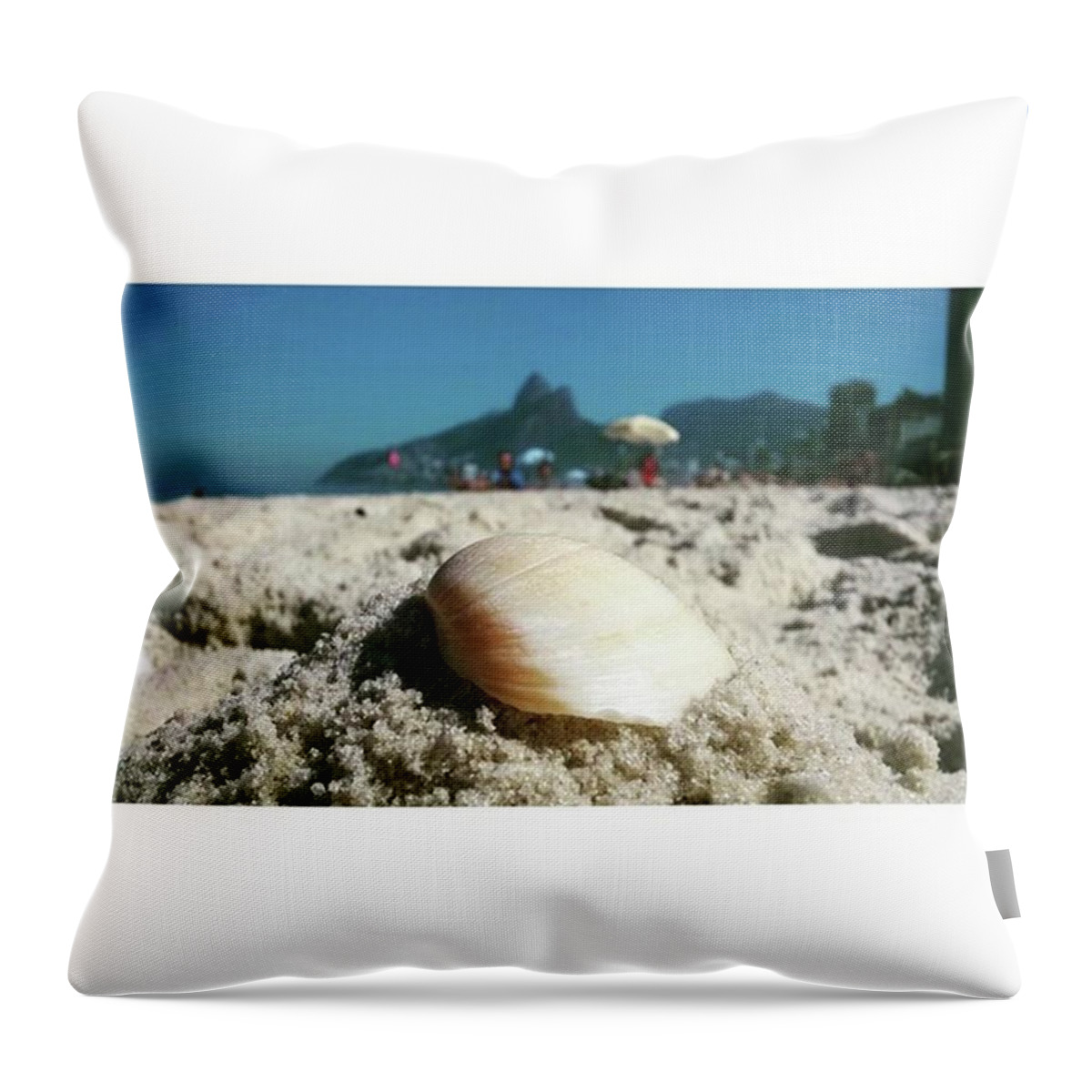 Riodejaneiro Throw Pillow featuring the photograph Ipanema Beach #2 by Cesar Vieira