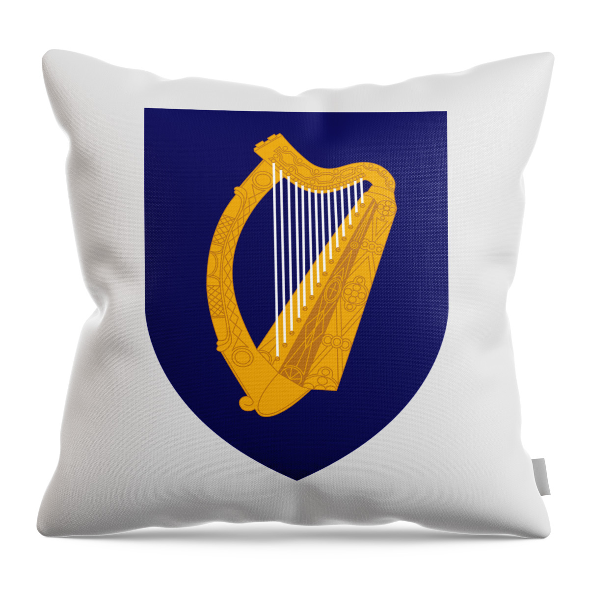 Ireland Throw Pillow featuring the drawing Ireland Coat of Arms by Movie Poster Prints