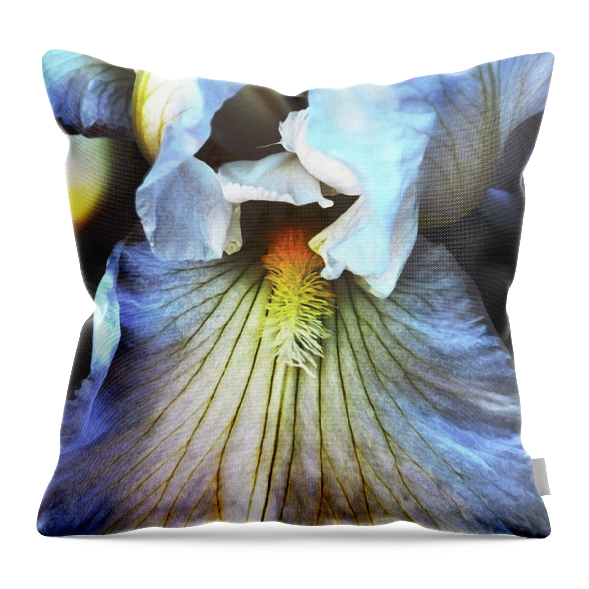 Iris Throw Pillow featuring the photograph Irresistibly Iris by Angelina Tamez