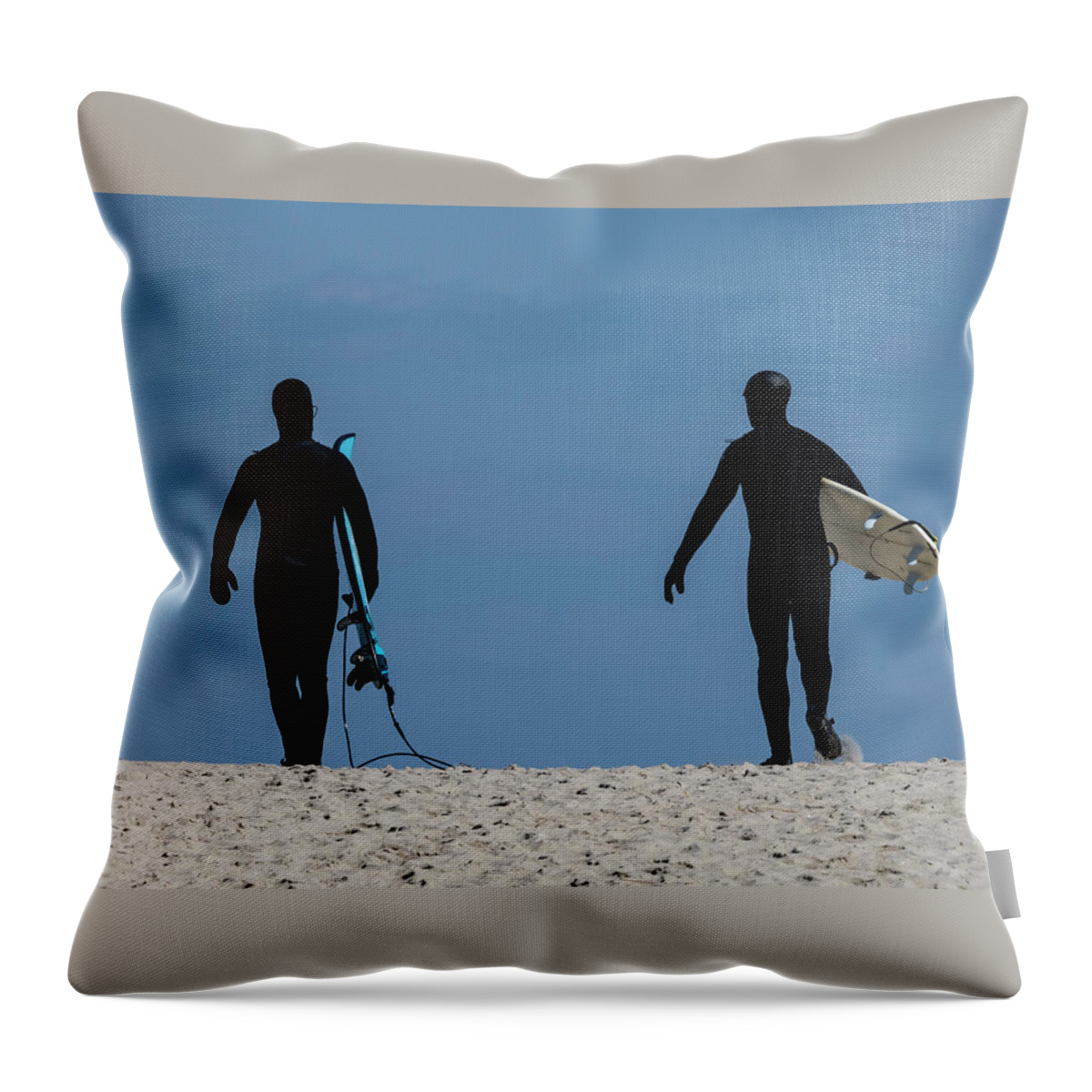 Sand Throw Pillow featuring the photograph Is the Surf Up? by David Kay