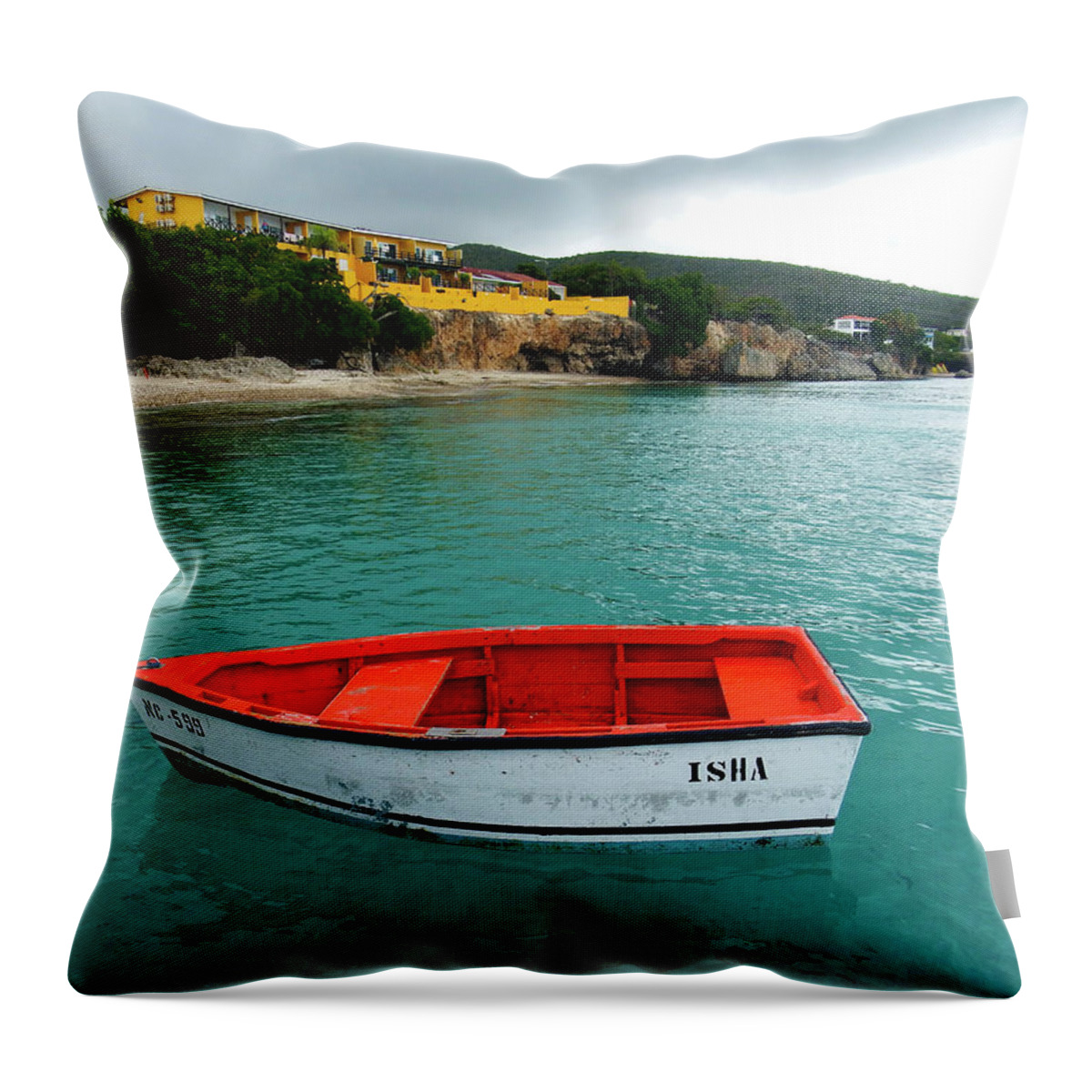 Boat Throw Pillow featuring the photograph Isha by Kurt Van Wagner