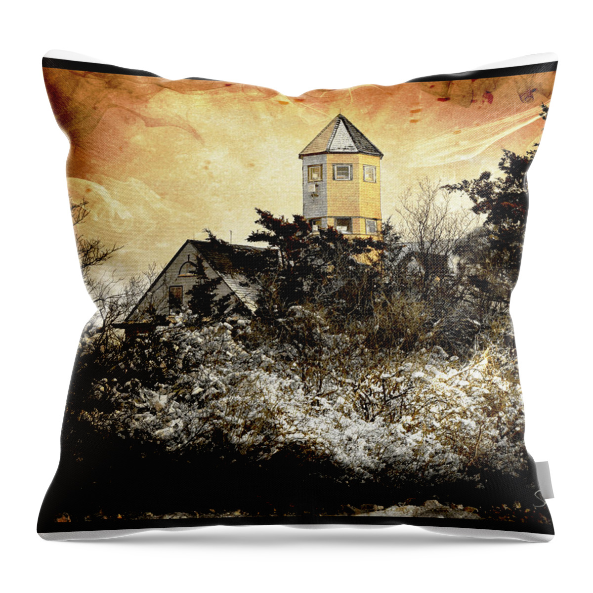 Landscape Throw Pillow featuring the photograph Island Beach by Sami Martin