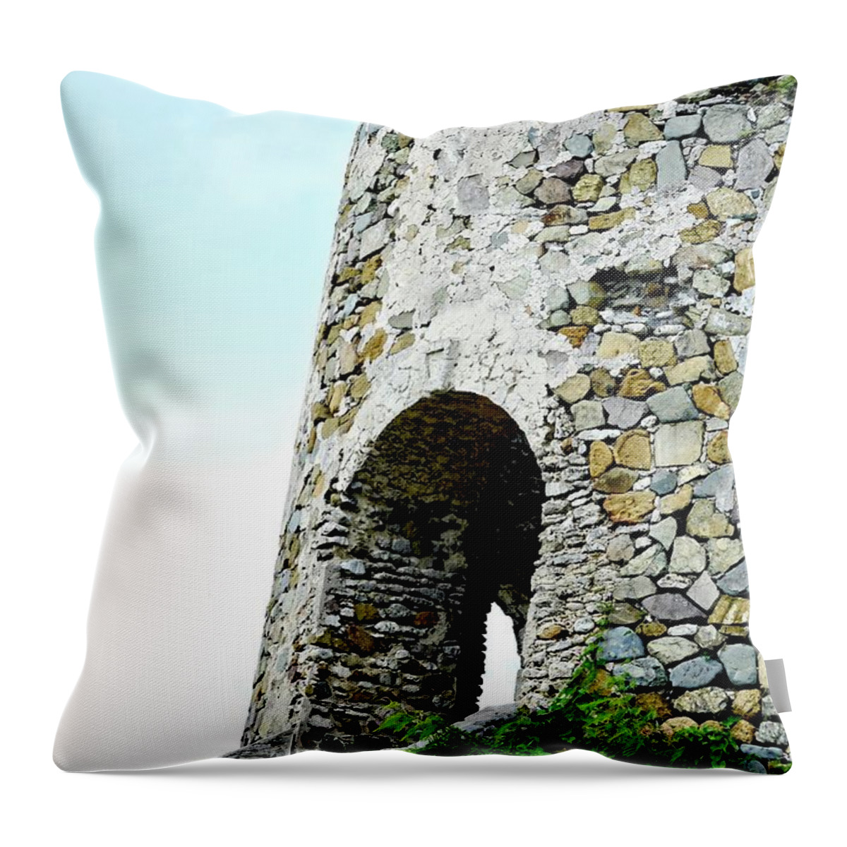 Sugar Throw Pillow featuring the photograph Island Suger Mill by Amy McDaniel