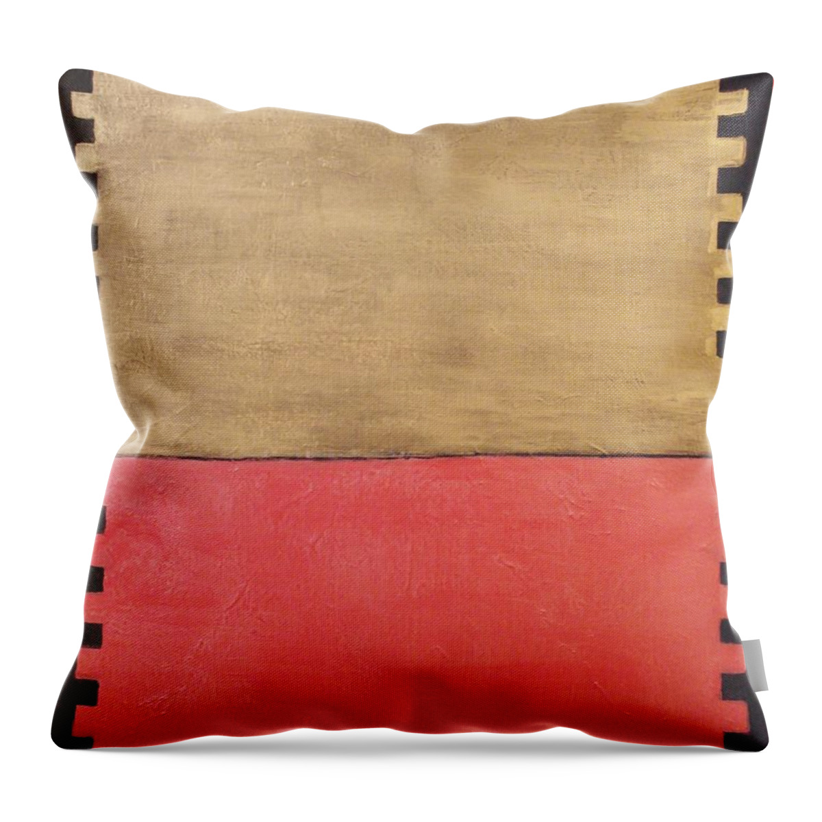 Abstract Throw Pillow featuring the painting Israel Sunset by Catalina Walker
