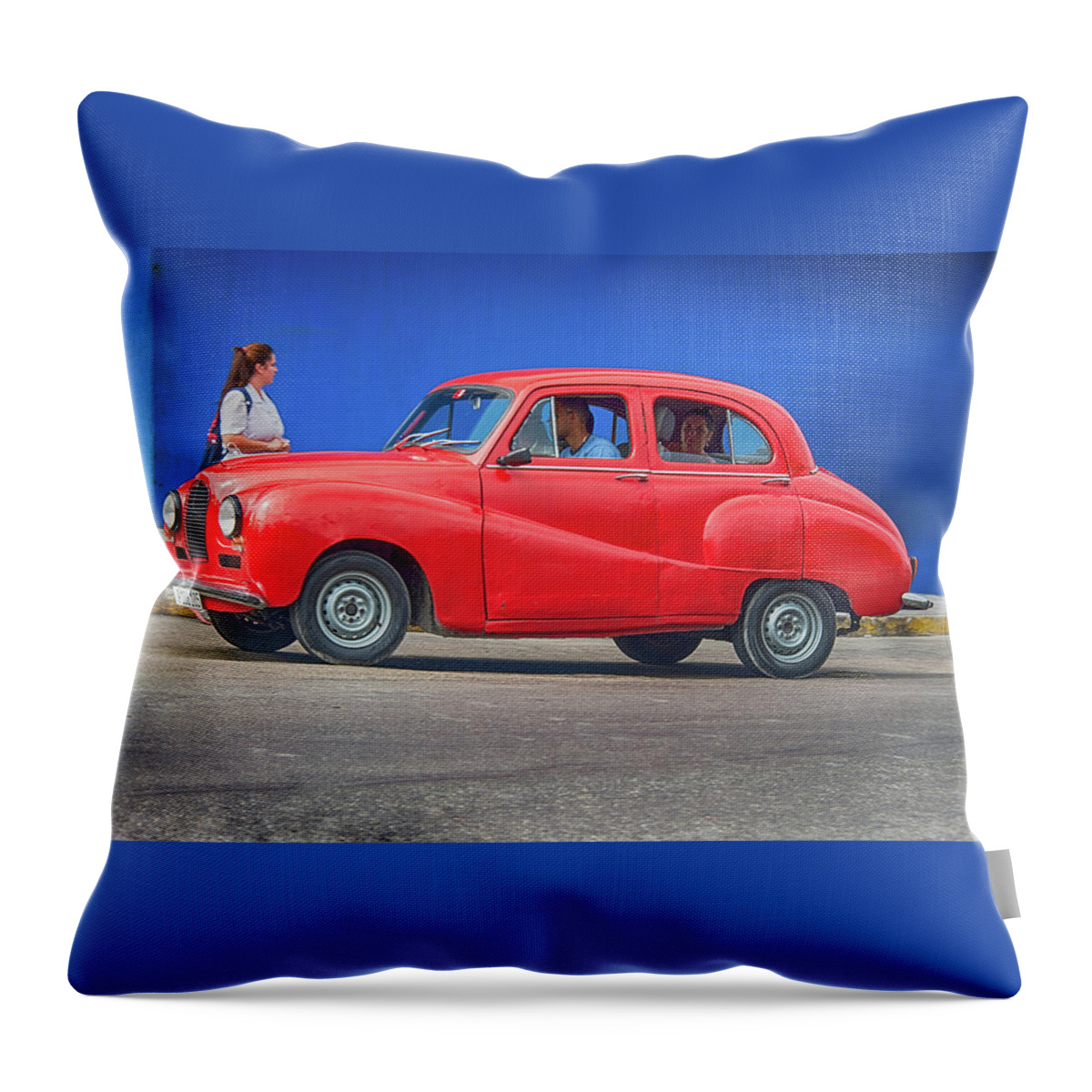 A40 Throw Pillow featuring the photograph It Speaks Cuba to Me by Bert Peake