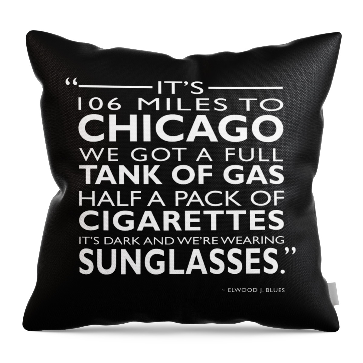 Rock And Roll Throw Pillow featuring the photograph Its 106 Miles To Chicago by Mark Rogan