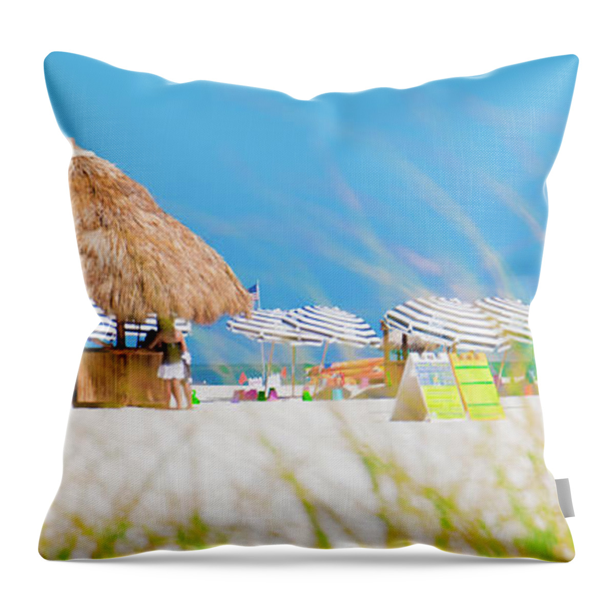 Tree Throw Pillow featuring the photograph It's a HUT day at the beach by JCV Freelance Photography LLC