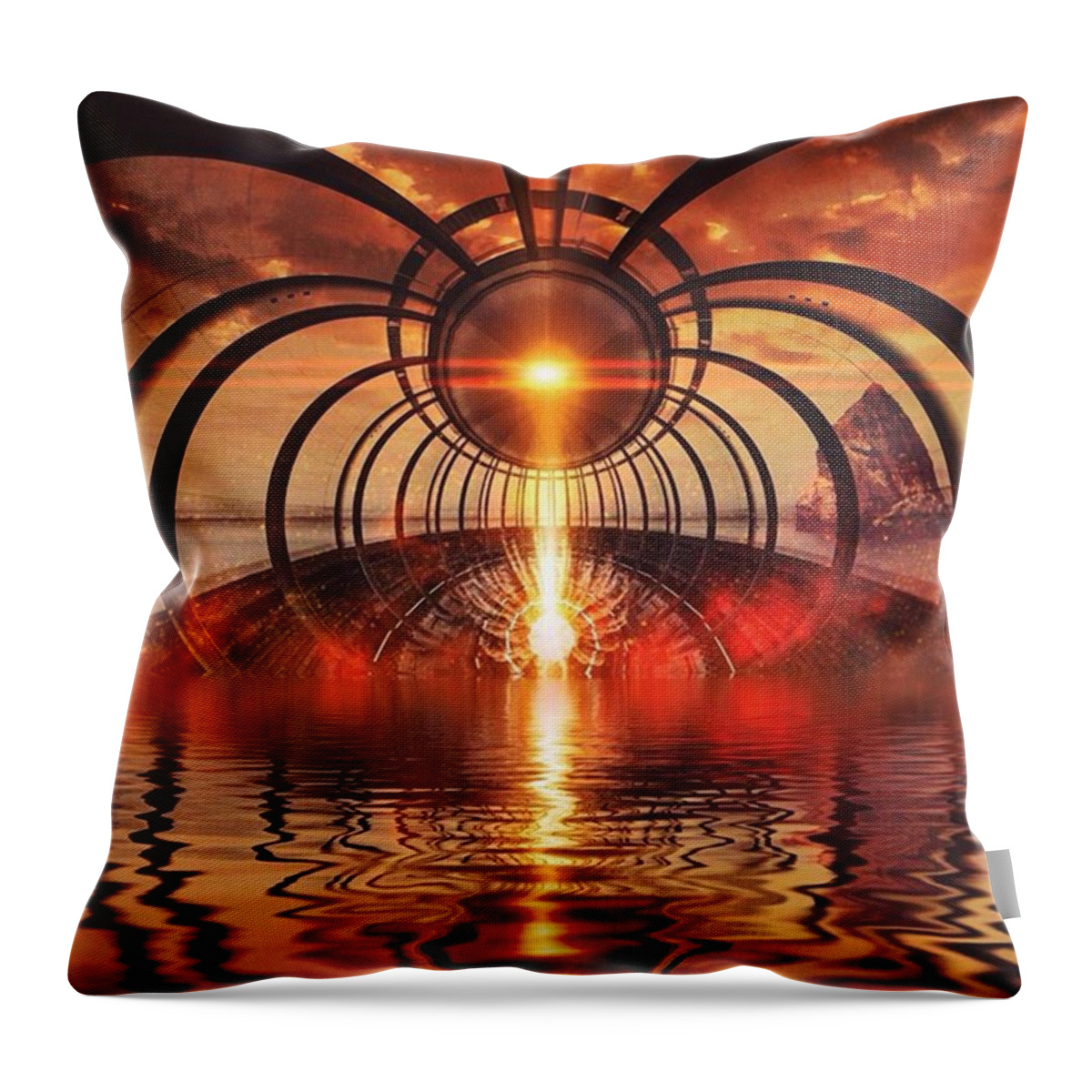 Cinematic Throw Pillow featuring the photograph It's Sinking And Along With It, Our by Bob Hedlund
