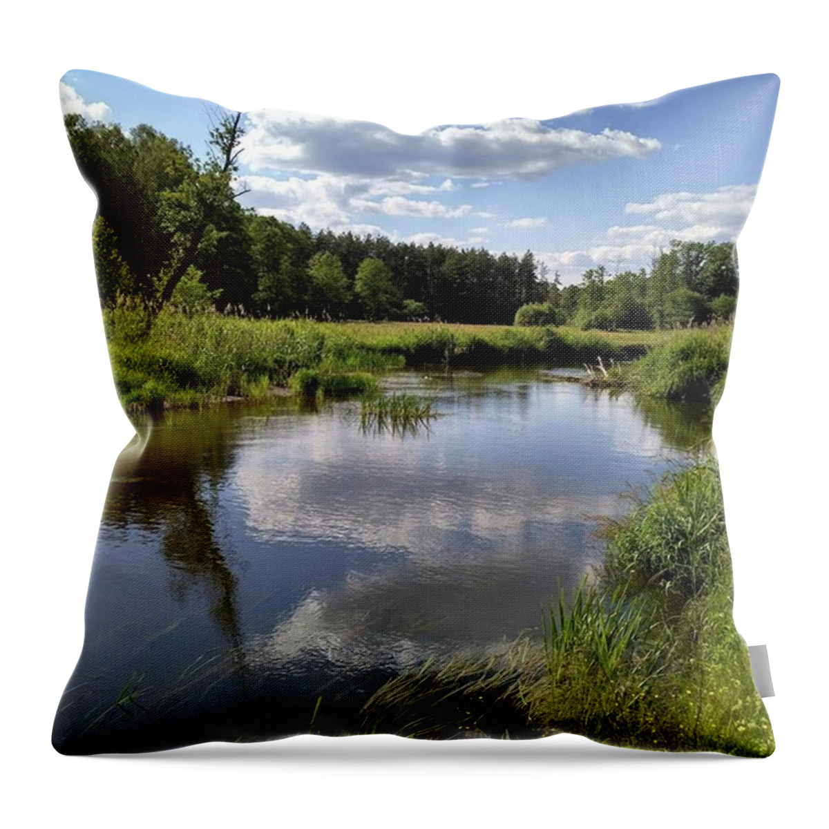 Poland Throw Pillow featuring the photograph It's So Calming Here In Odrzywol by Arletta Cwalina