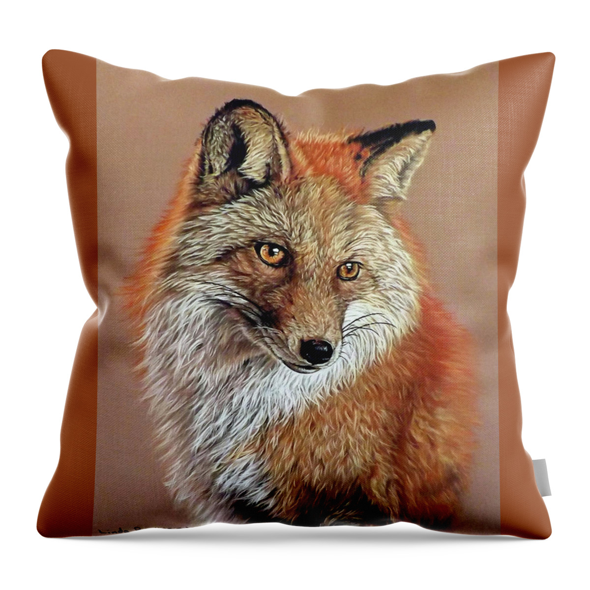 Animal Throw Pillow featuring the painting Jade by Linda Becker
