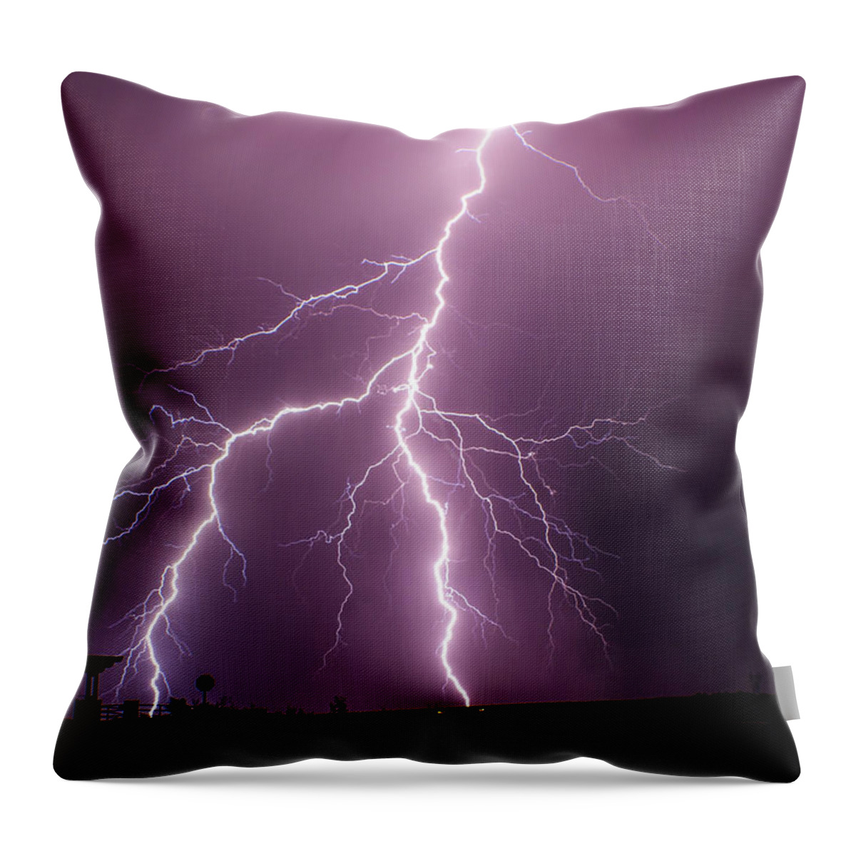 Lightning Throw Pillow featuring the photograph Jagged by Jess Berry