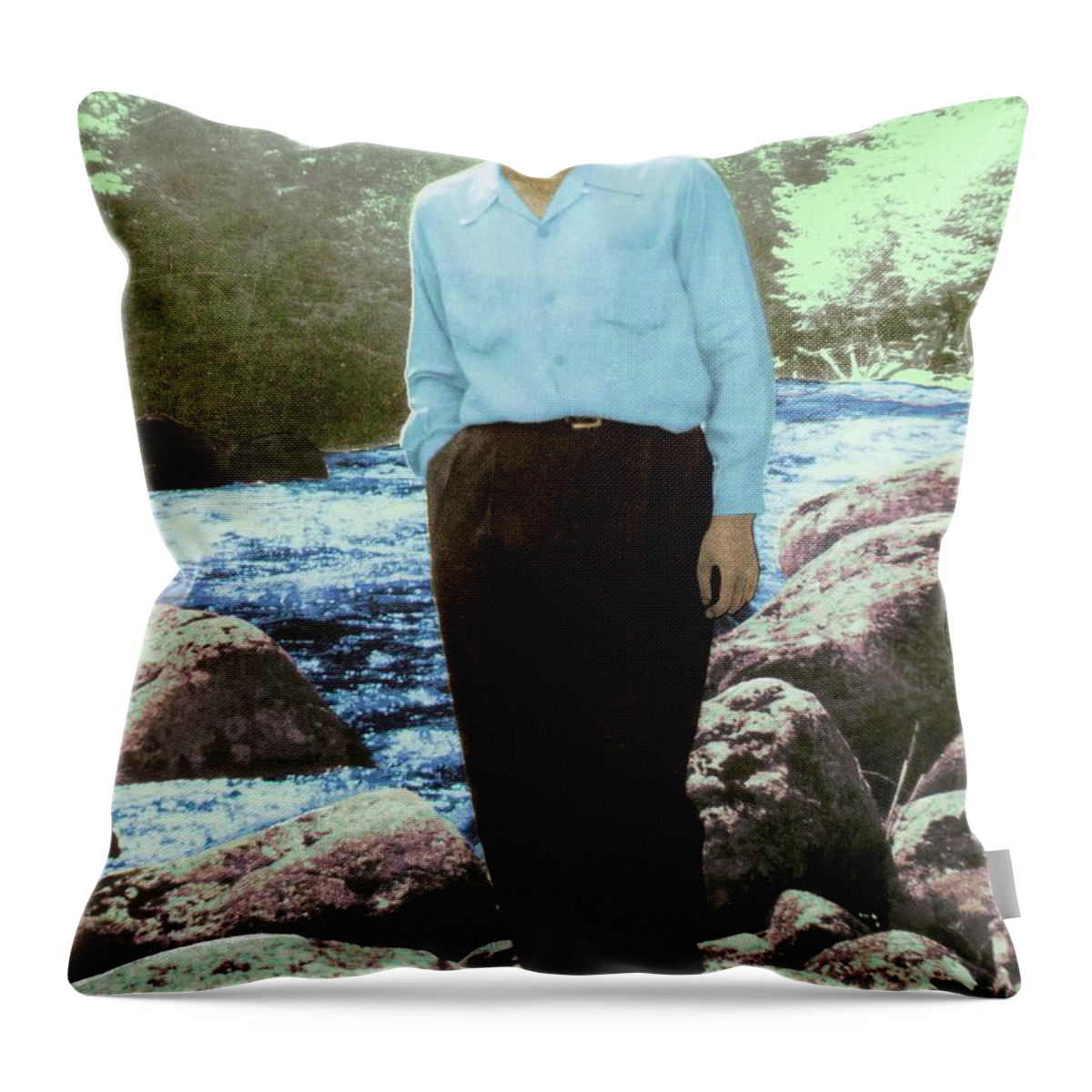 Victor Shelley Throw Pillow featuring the digital art James Mack Gurr by Victor Shelley