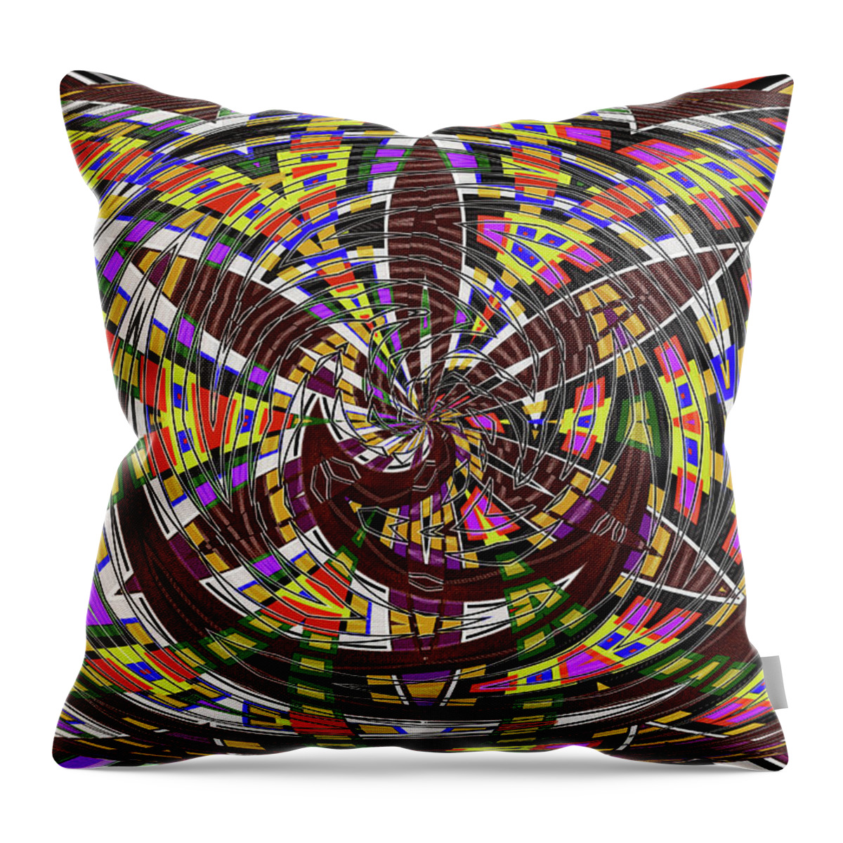 Janca Drawing Abstract #2557ew5a Throw Pillow featuring the digital art Janca Drawing Abstract #2557ew5a by Tom Janca