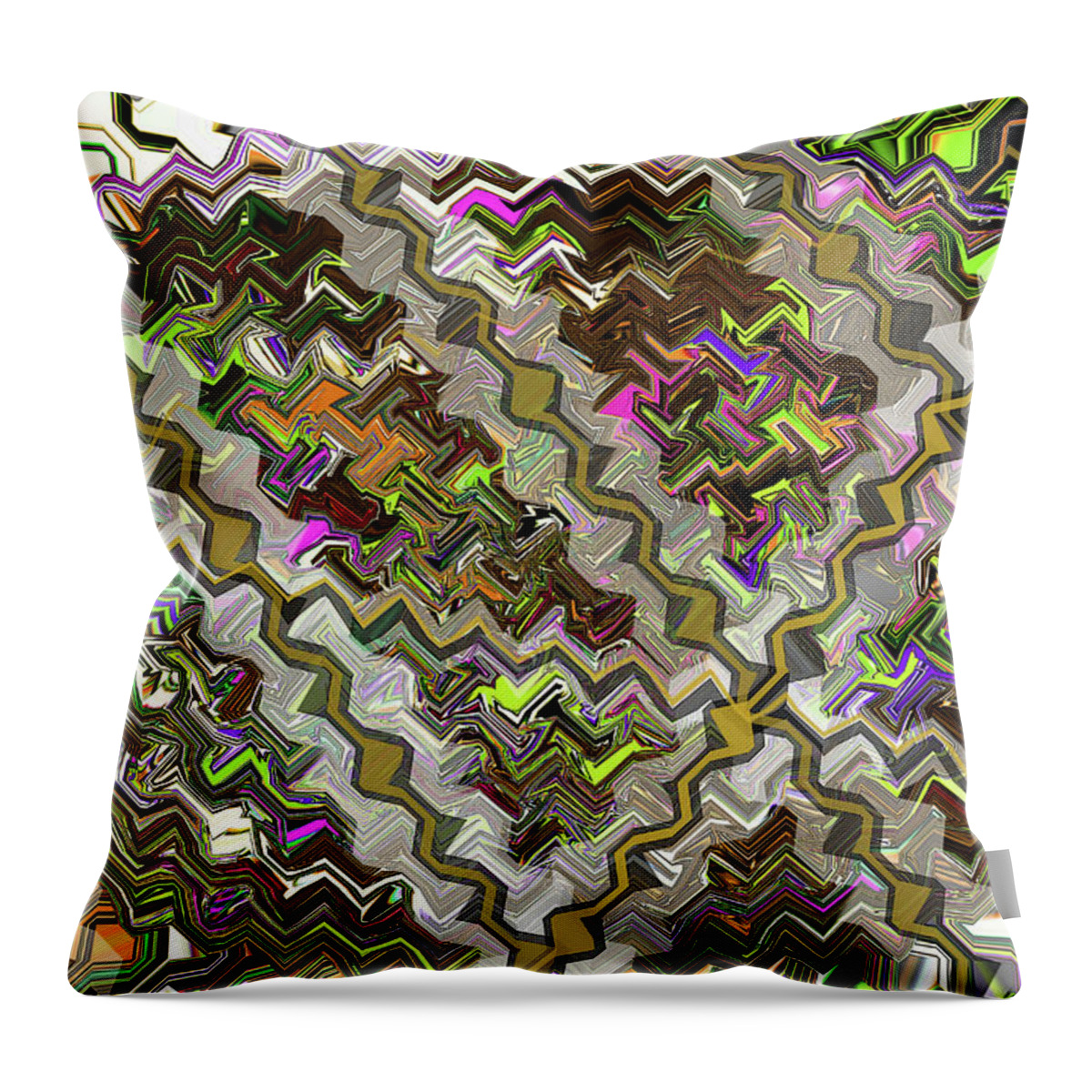 Janca Drawing Abstract #2557ew7bcde Throw Pillow featuring the digital art Janca Drawing Abstract #2557ew7bcde by Tom Janca