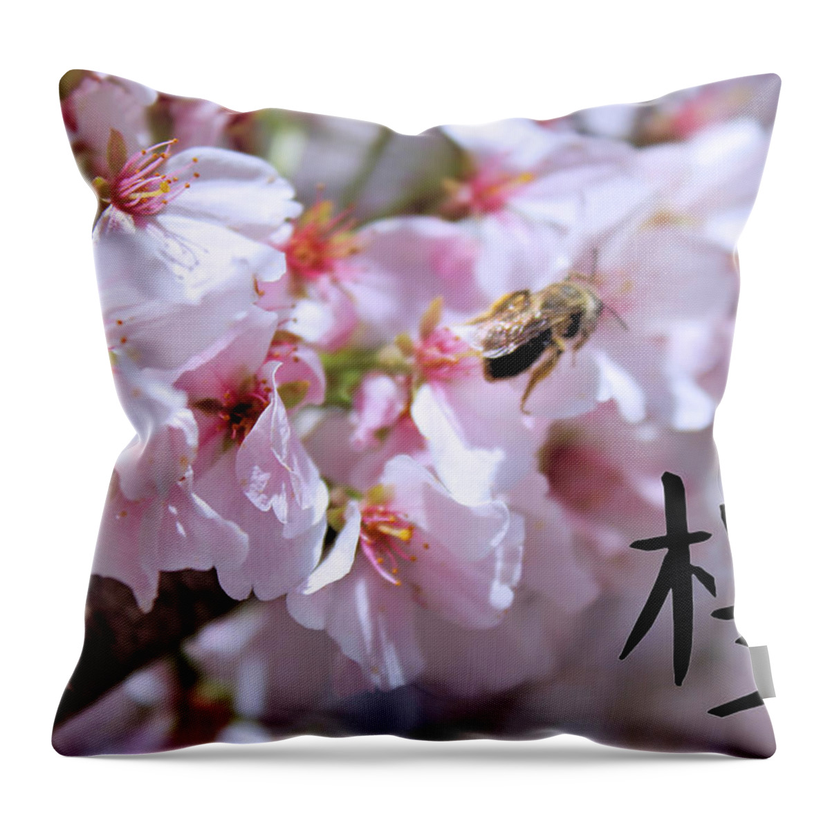 Landscape Throw Pillow featuring the photograph Japanese Cherry Tree One by Morgan Carter