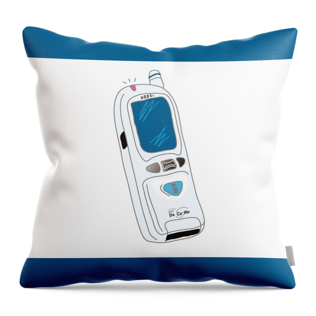 Throw Pillow featuring the digital art Japanese Classic Phone by Moto-hal