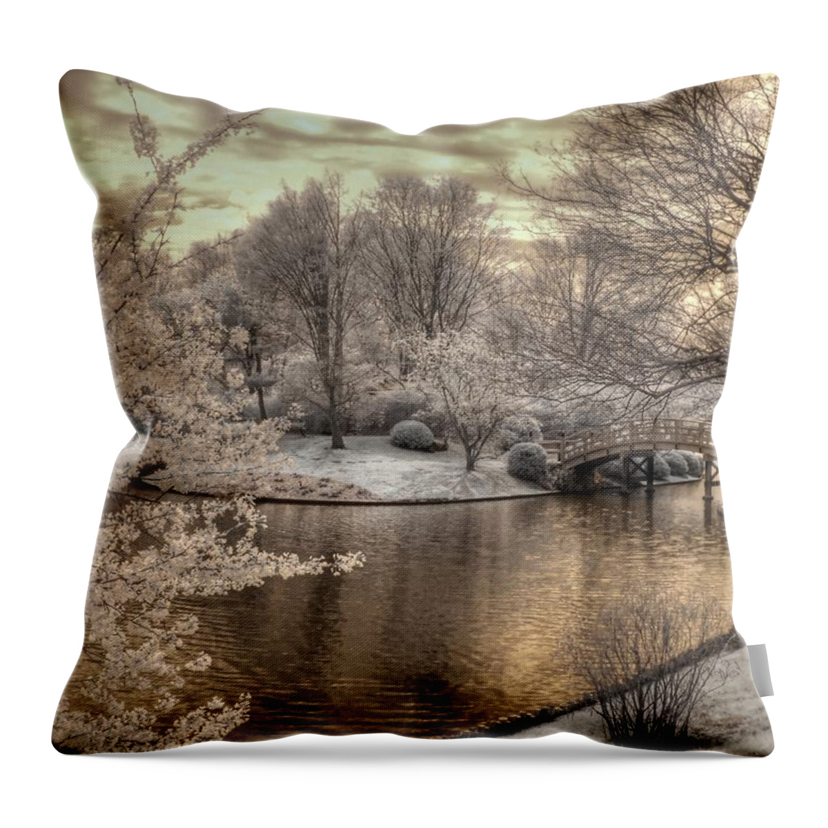 Japanese Garden Throw Pillow featuring the photograph Japanese Garden by Jane Linders