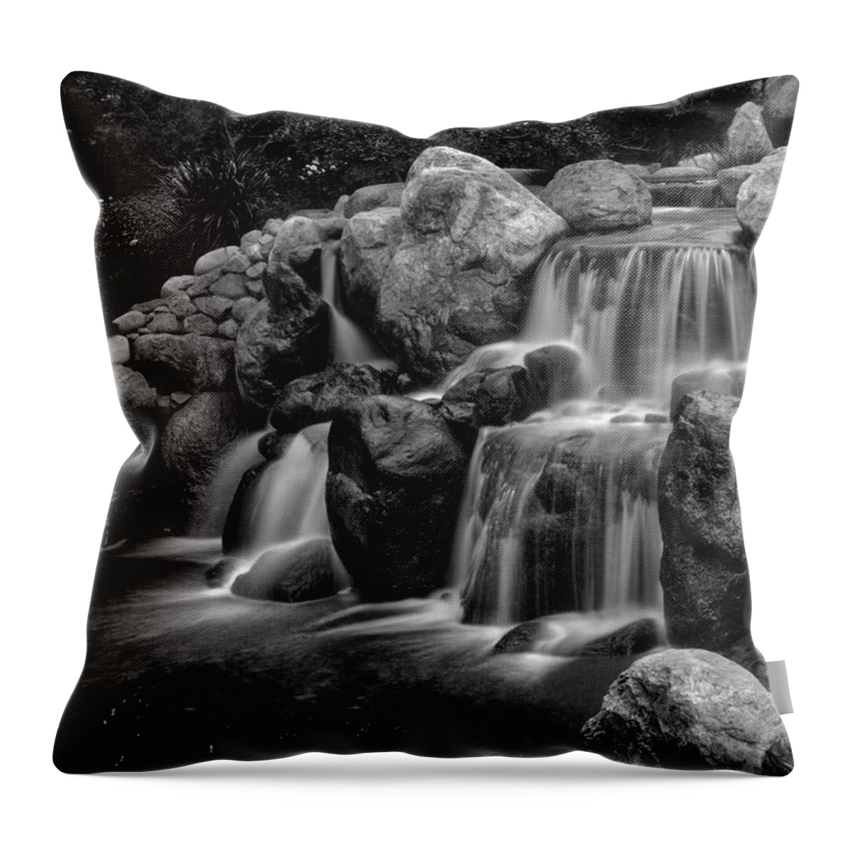 San Diego Throw Pillow featuring the photograph Japanese Waterfalls by Bryant Coffey