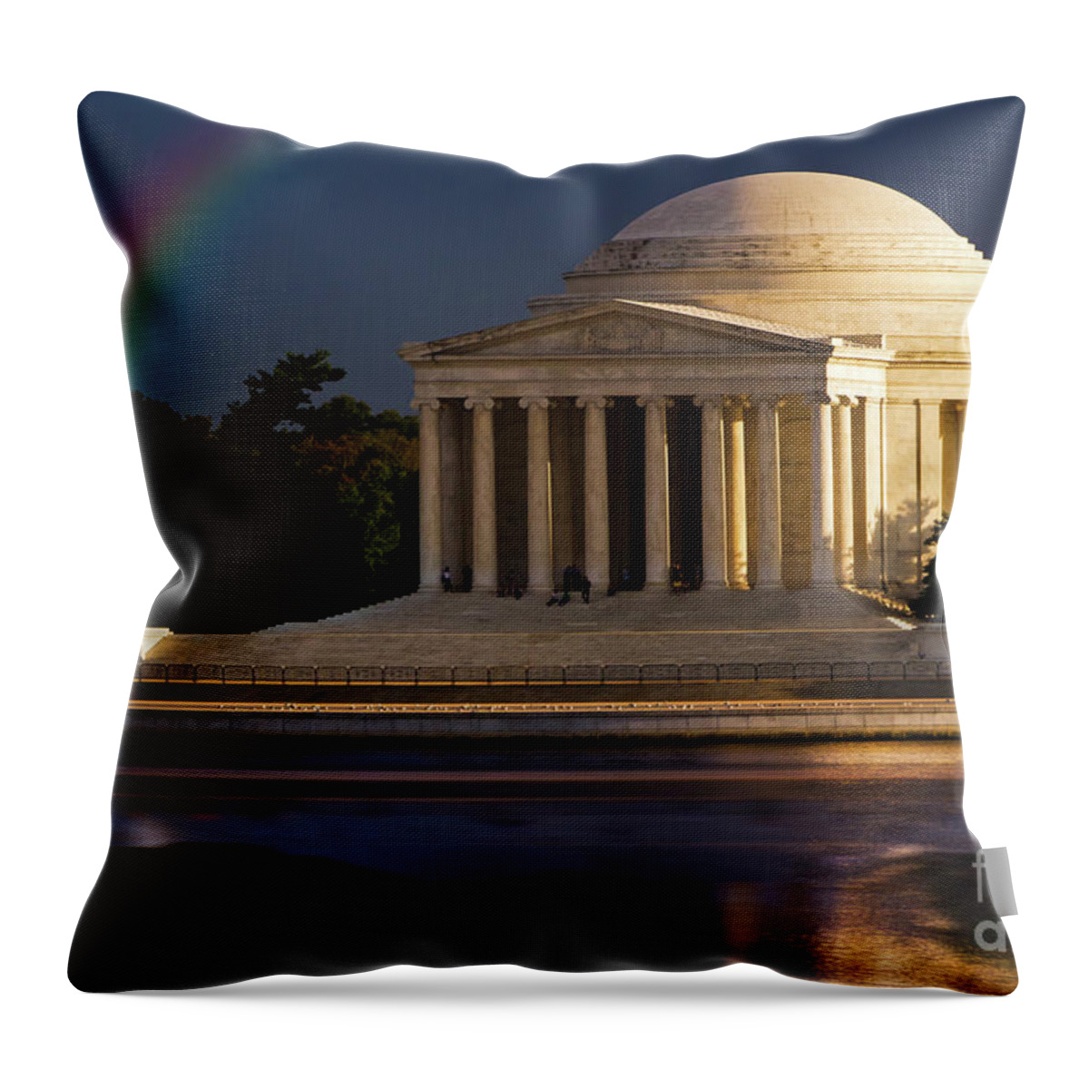 Thomas Jefferson Throw Pillow featuring the photograph Jefferson Memorial by Doug Sturgess