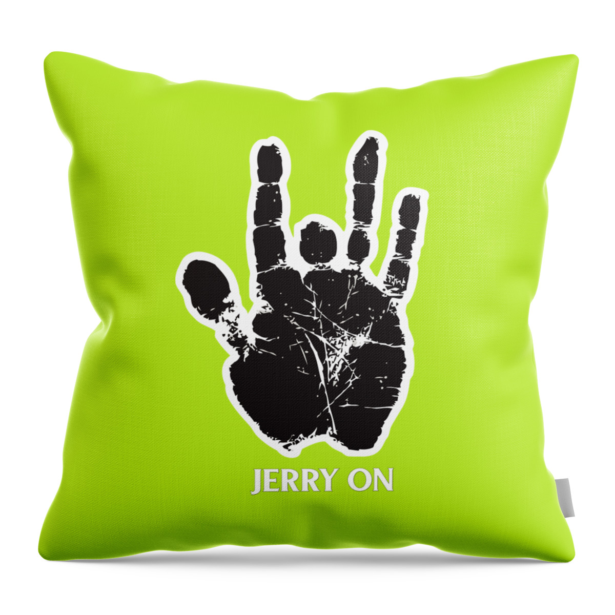 Grateful Dead Throw Pillow featuring the digital art Jerry On by Senior gd