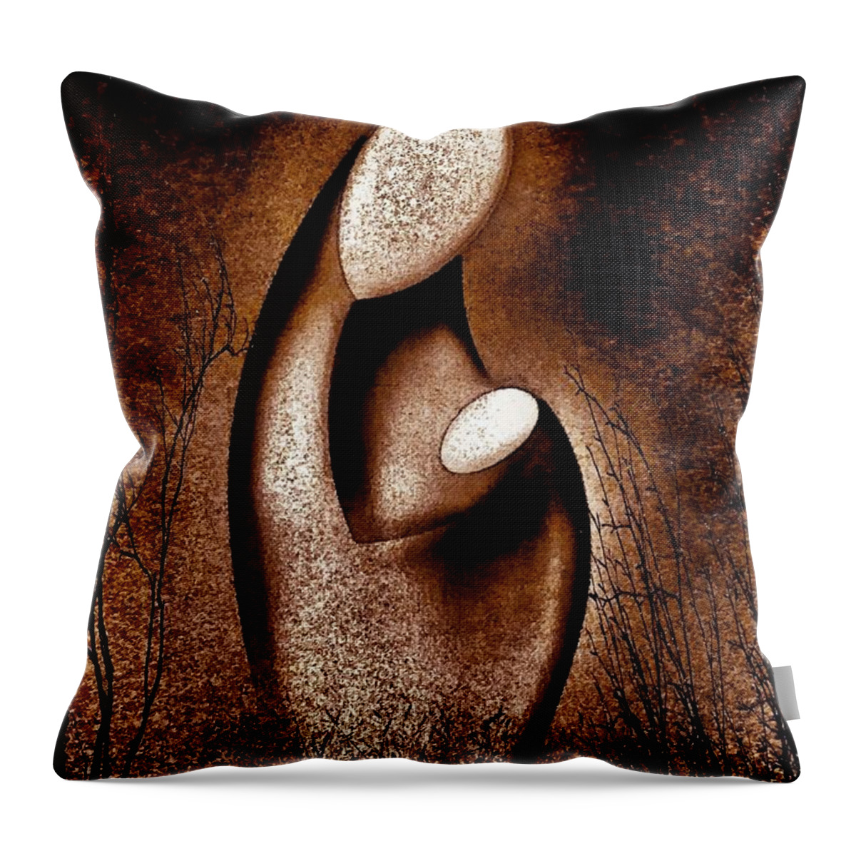 Mother Throw Pillow featuring the drawing Jfx2014-078 by Emilio Arostegui