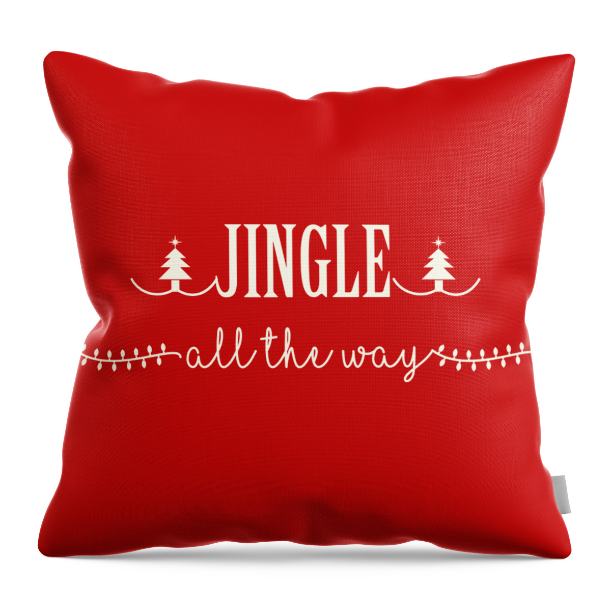 Jingle Throw Pillow featuring the digital art Jingle All The Way by Hermes Fine Art