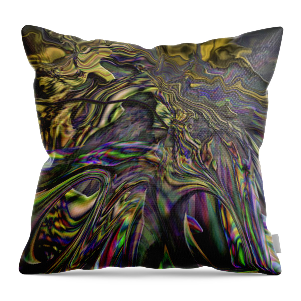 Mighty Sight Studio Art Painted Virtually Throw Pillow featuring the digital art Jingle Pete Senior by Steve Sperry