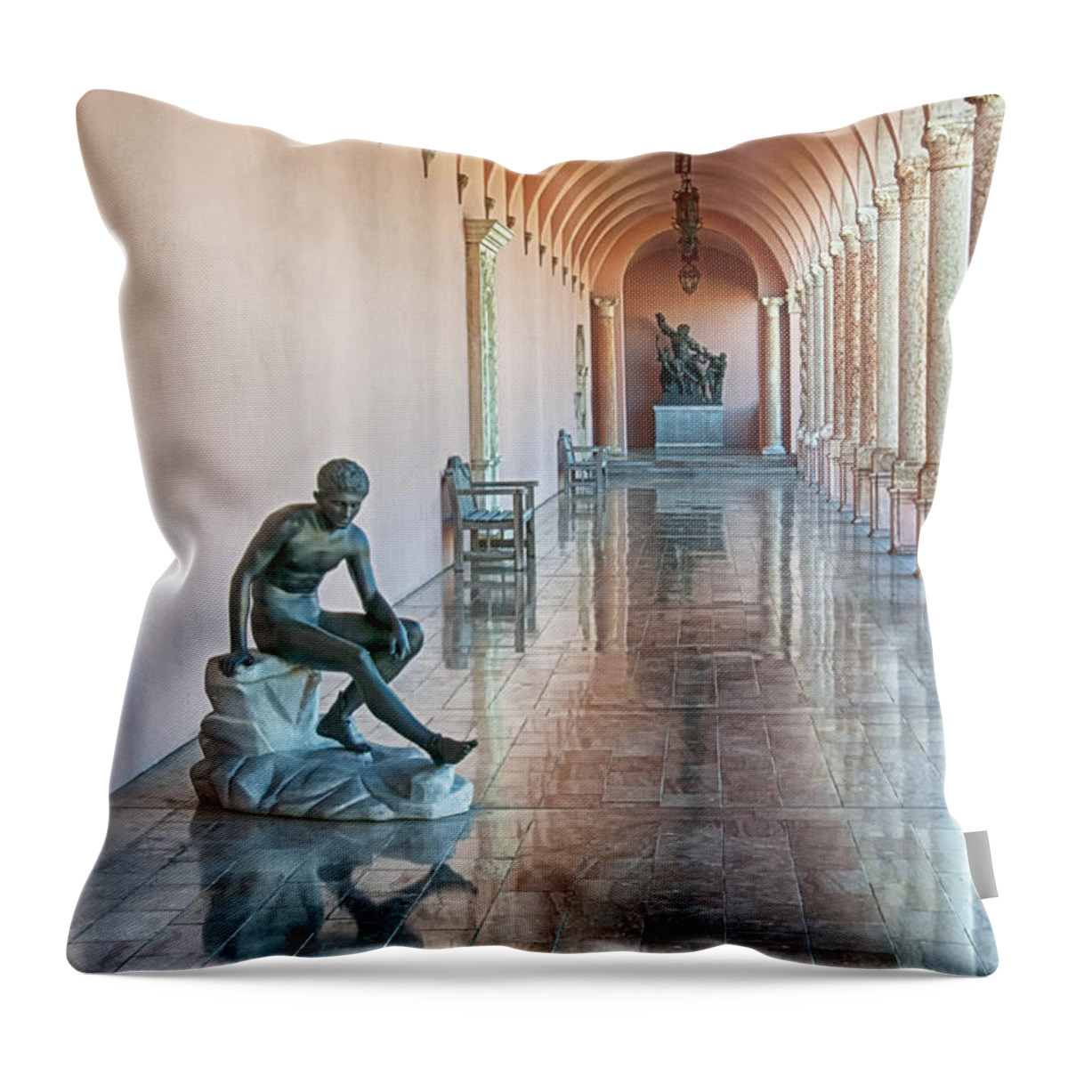 Museum Throw Pillow featuring the photograph John and Mable Ringling Museum of Art by Mitch Spence