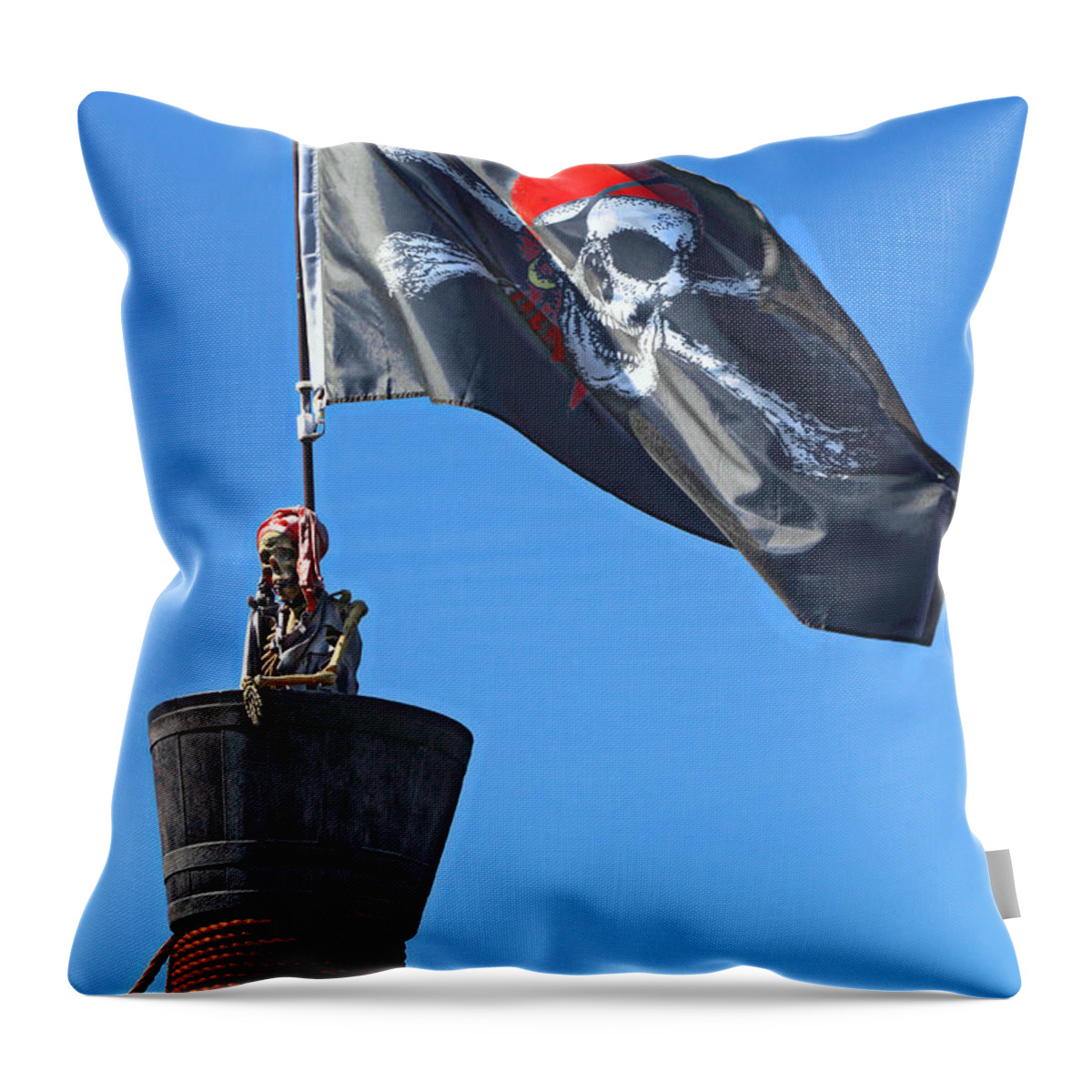 Jolly Rodger Throw Pillow featuring the photograph Jolly Rodger by Viktor Savchenko