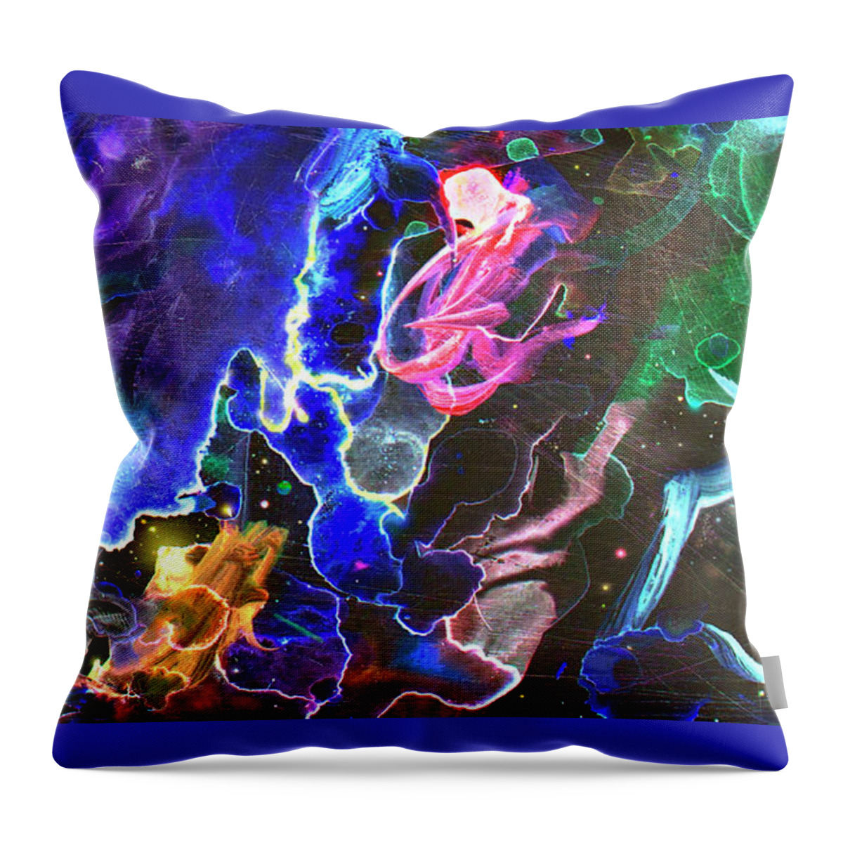 Universe Throw Pillow featuring the painting Journey by John Dyess