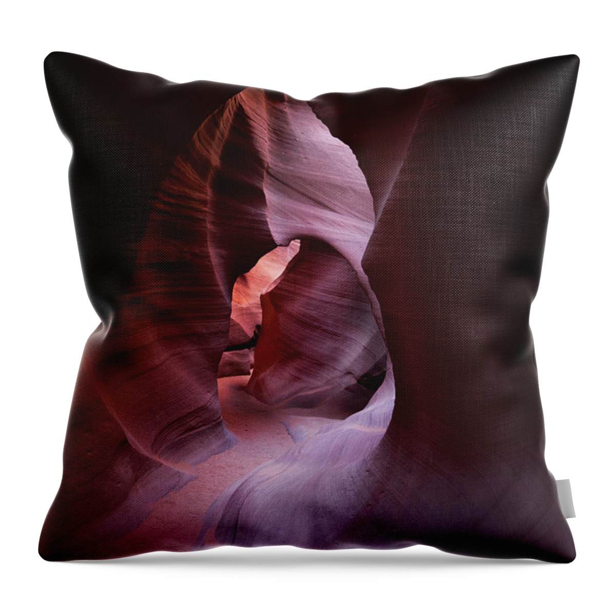 Antelope Canyon Throw Pillow featuring the photograph Journey Thru the Shadows by Jon Glaser