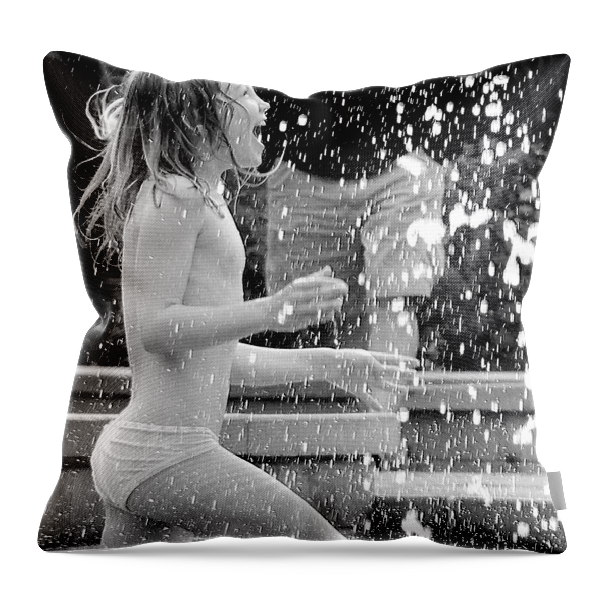 Joy Throw Pillow featuring the photograph Screaming for Joy by Vincent Green