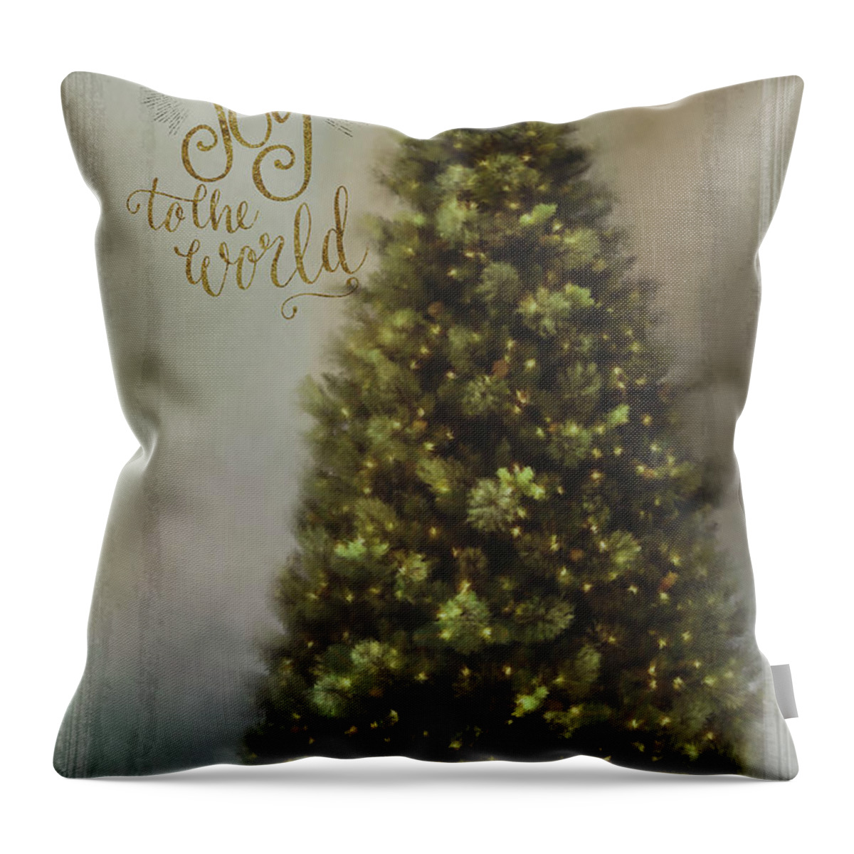 Seasonal Throw Pillow featuring the photograph Joy to the World by Teresa Wilson