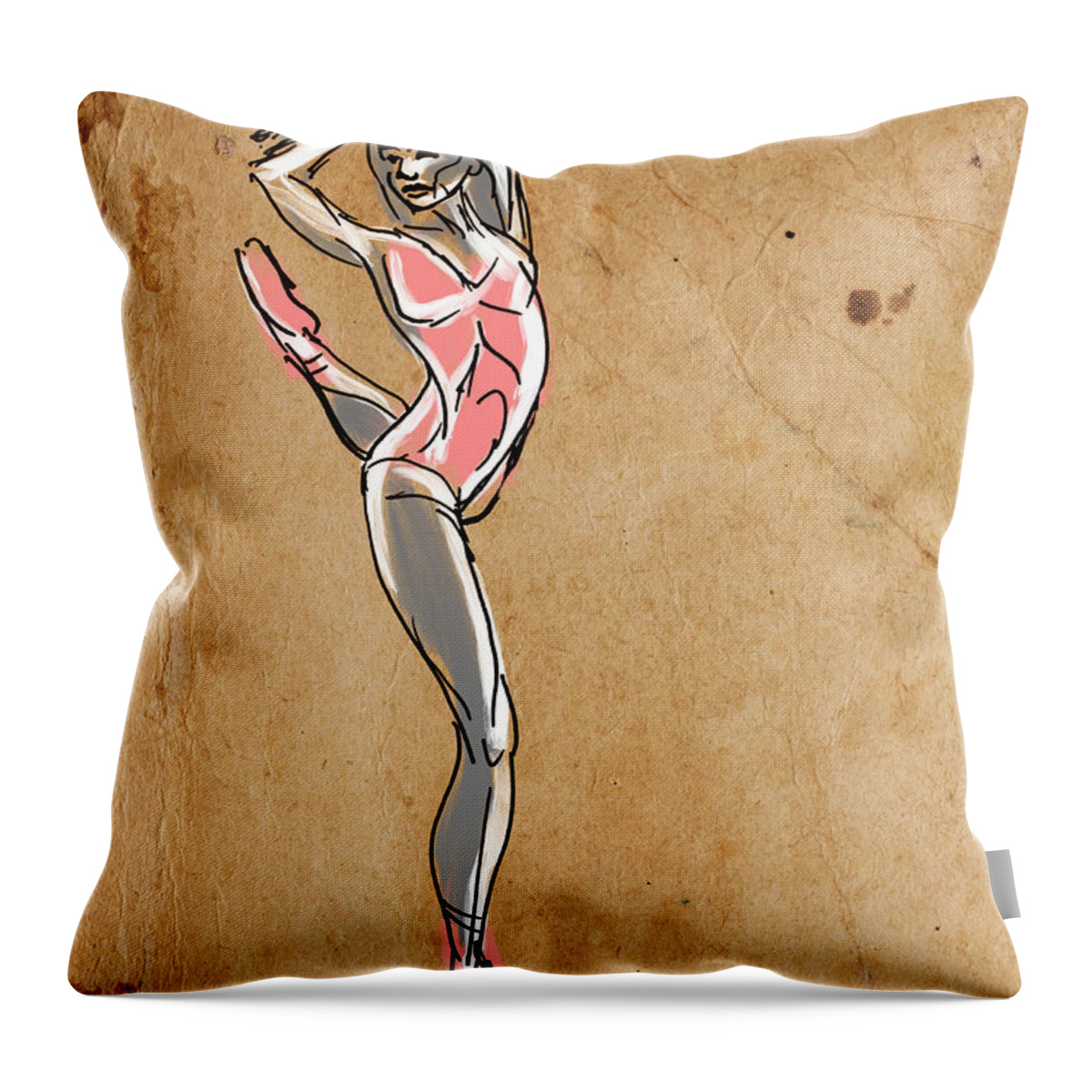 Dancer Throw Pillow featuring the digital art Joyful by Michael Kallstrom