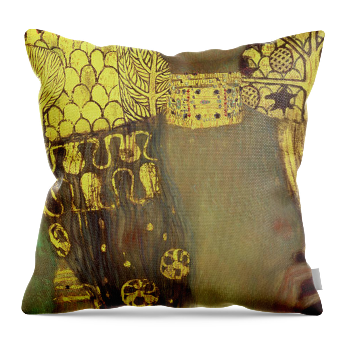 Judith Throw Pillow featuring the painting Judith by Klimt by Gustav Klimt