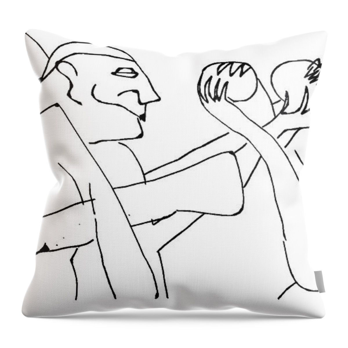  Throw Pillow featuring the digital art Juggling Osiris by Doug Duffey