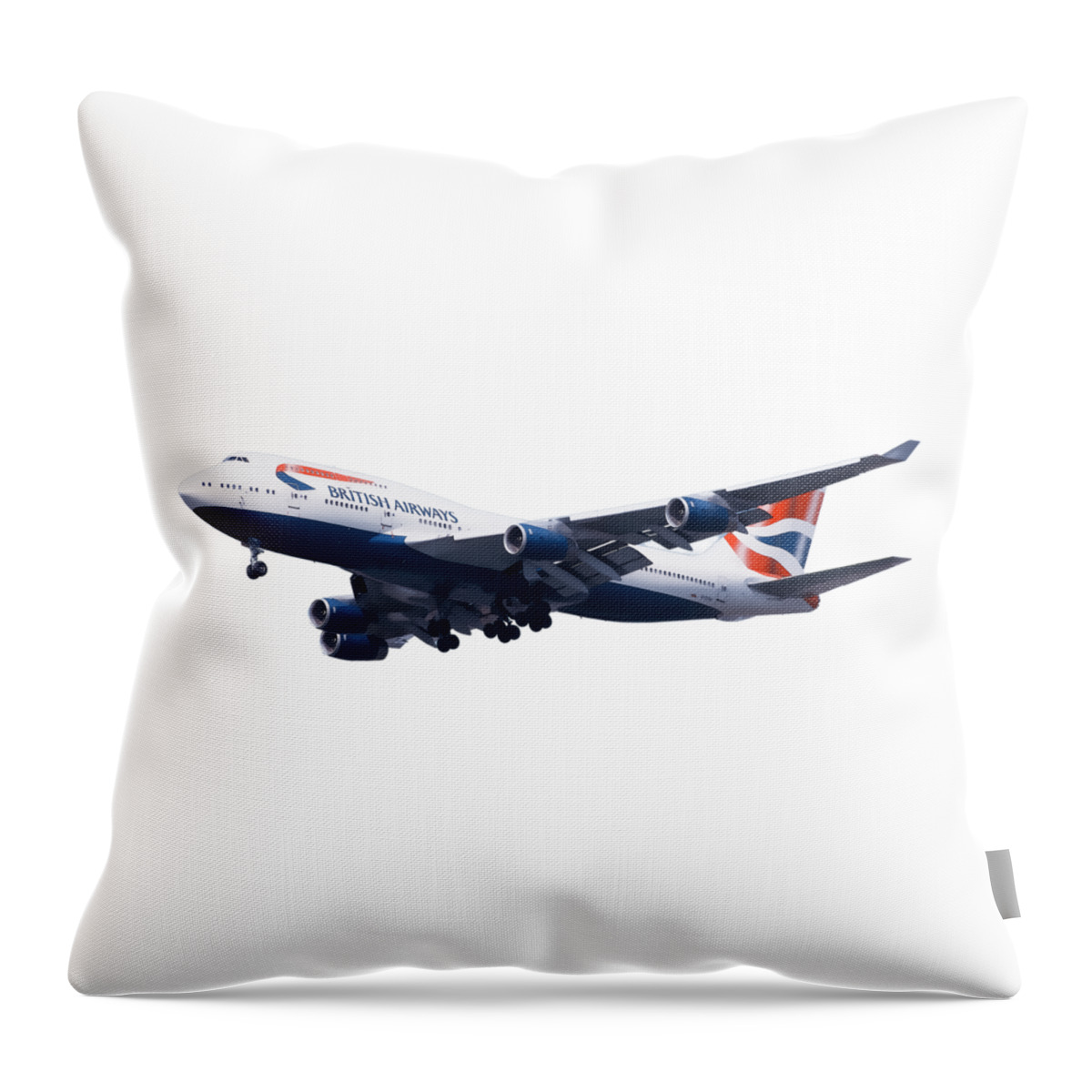 Boeing Throw Pillow featuring the digital art Jumbo jet by Roger Lighterness