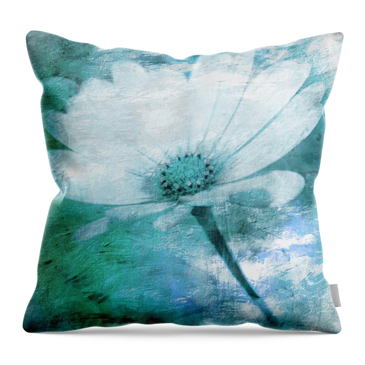 Daisy Throw Pillow featuring the photograph Just A Daisy by Clare Bevan
