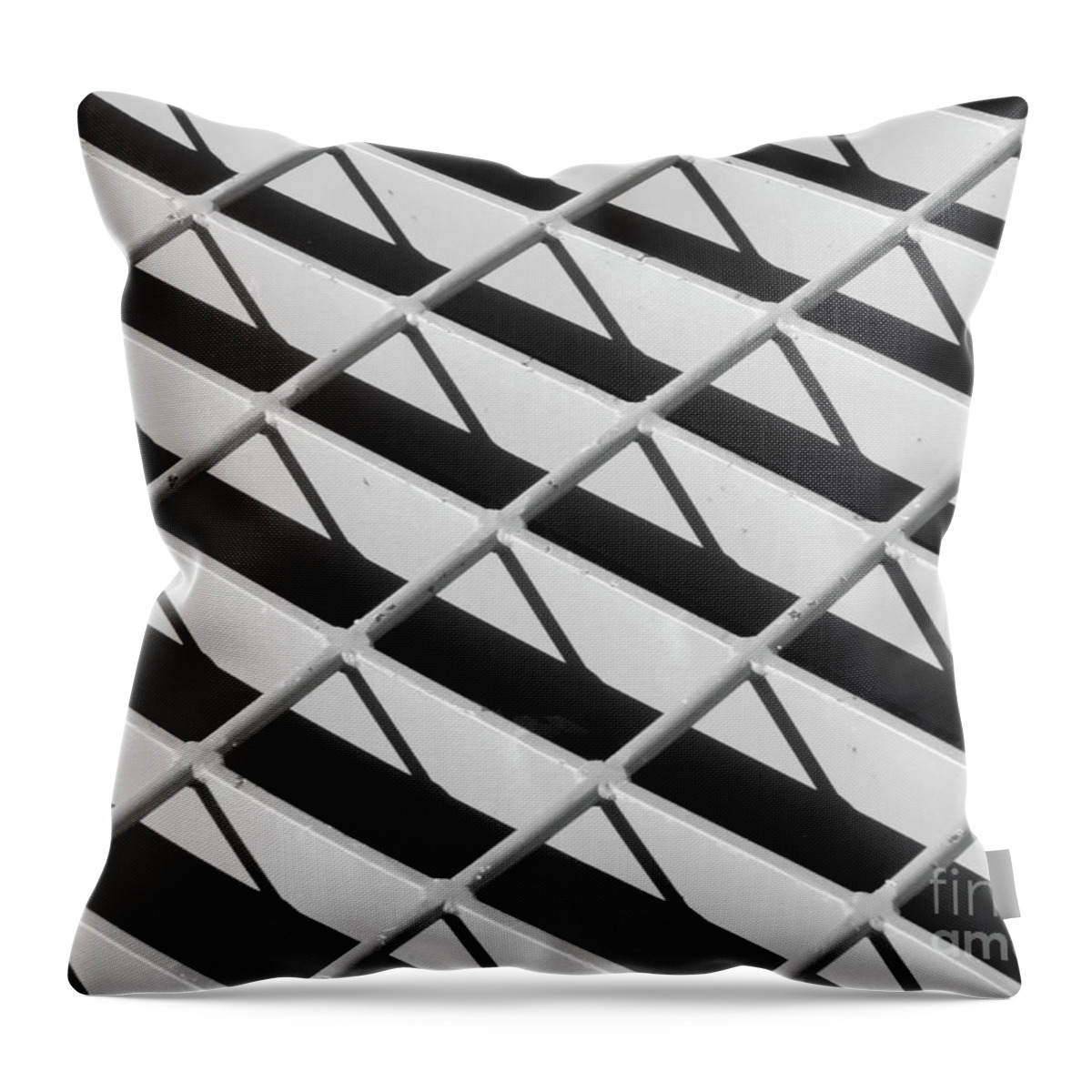 Digital Black And White Photo Throw Pillow featuring the photograph Just Another Grate by Tim Richards