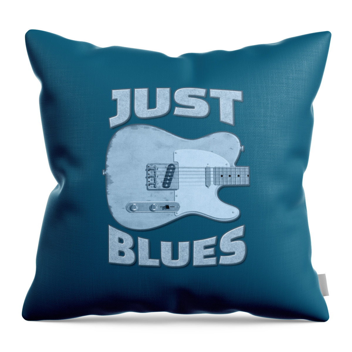 Blues Throw Pillow featuring the digital art Just Blues Shirt by WB Johnston