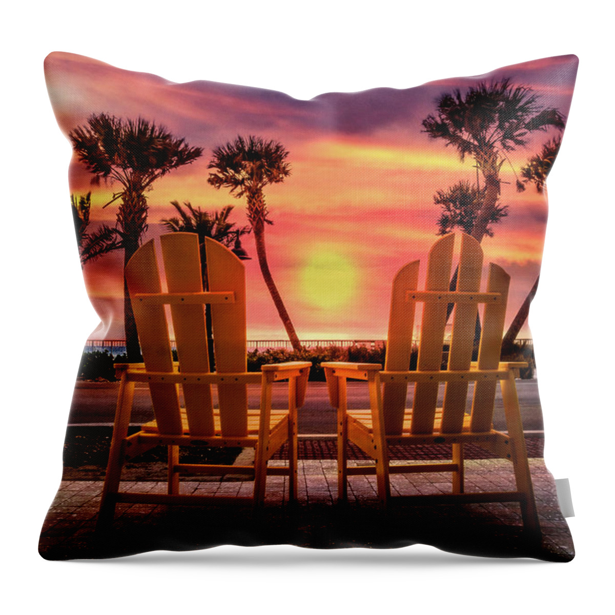 Clouds Throw Pillow featuring the photograph Just the Two of Us by Debra and Dave Vanderlaan