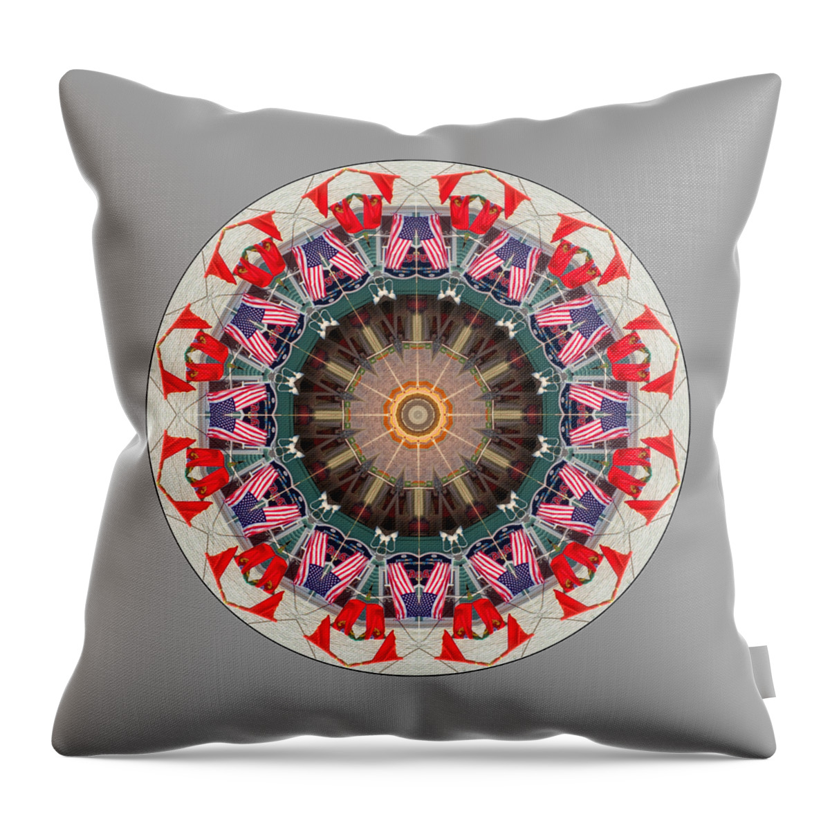 Transparent Artwork Throw Pillow featuring the photograph Kaleidos - PTown07 by Jack Torcello