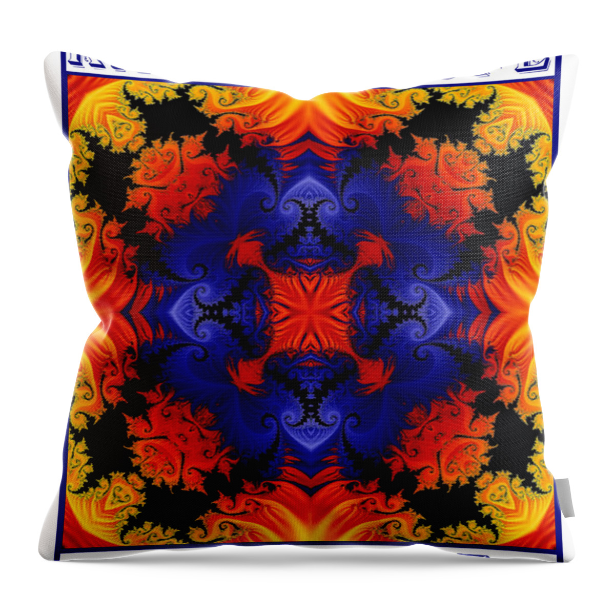 Kaleidoscope Throw Pillow featuring the digital art Kaleidoscope 1 by Charmaine Zoe