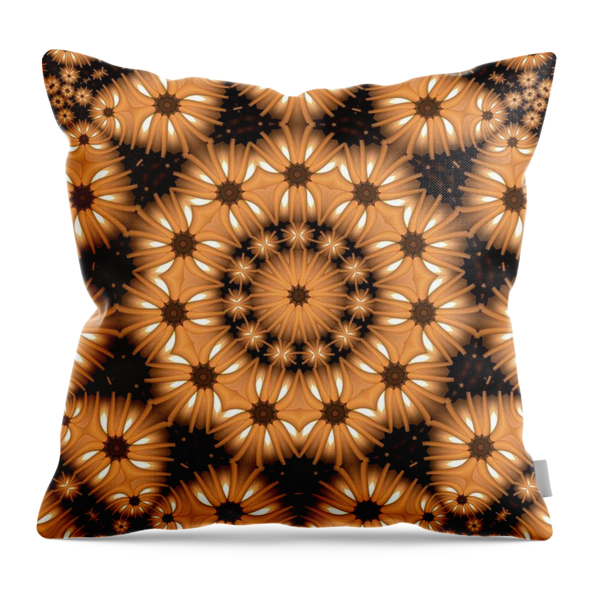 Kaleidoscope Throw Pillow featuring the digital art Kaleidoscope 131 by Ronald Bissett
