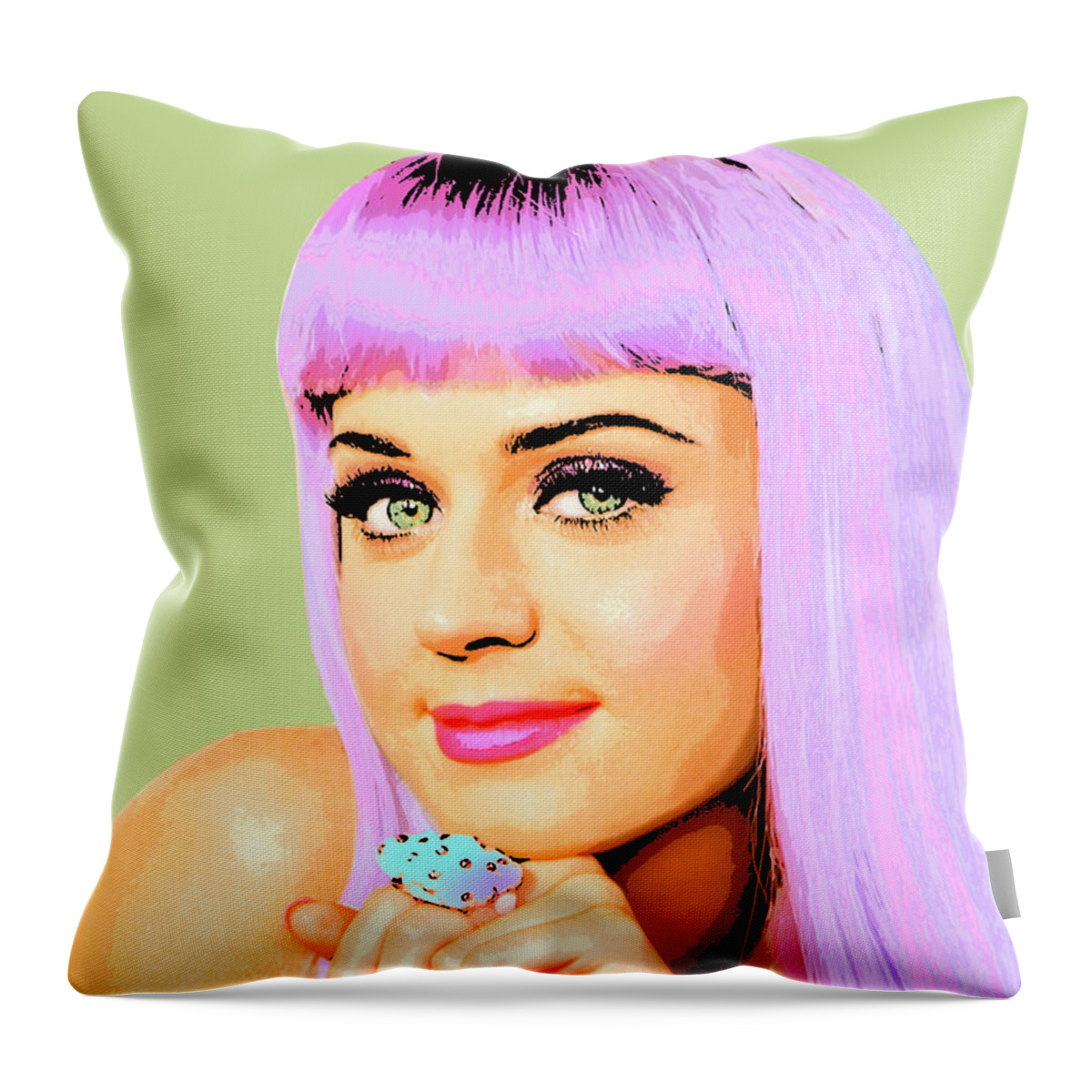 Katy Perry Throw Pillow featuring the photograph Katy Perry by Dominic Piperata