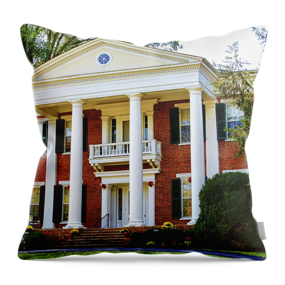 Tn Throw Pillow featuring the photograph Keith Mansion by Pat Cook