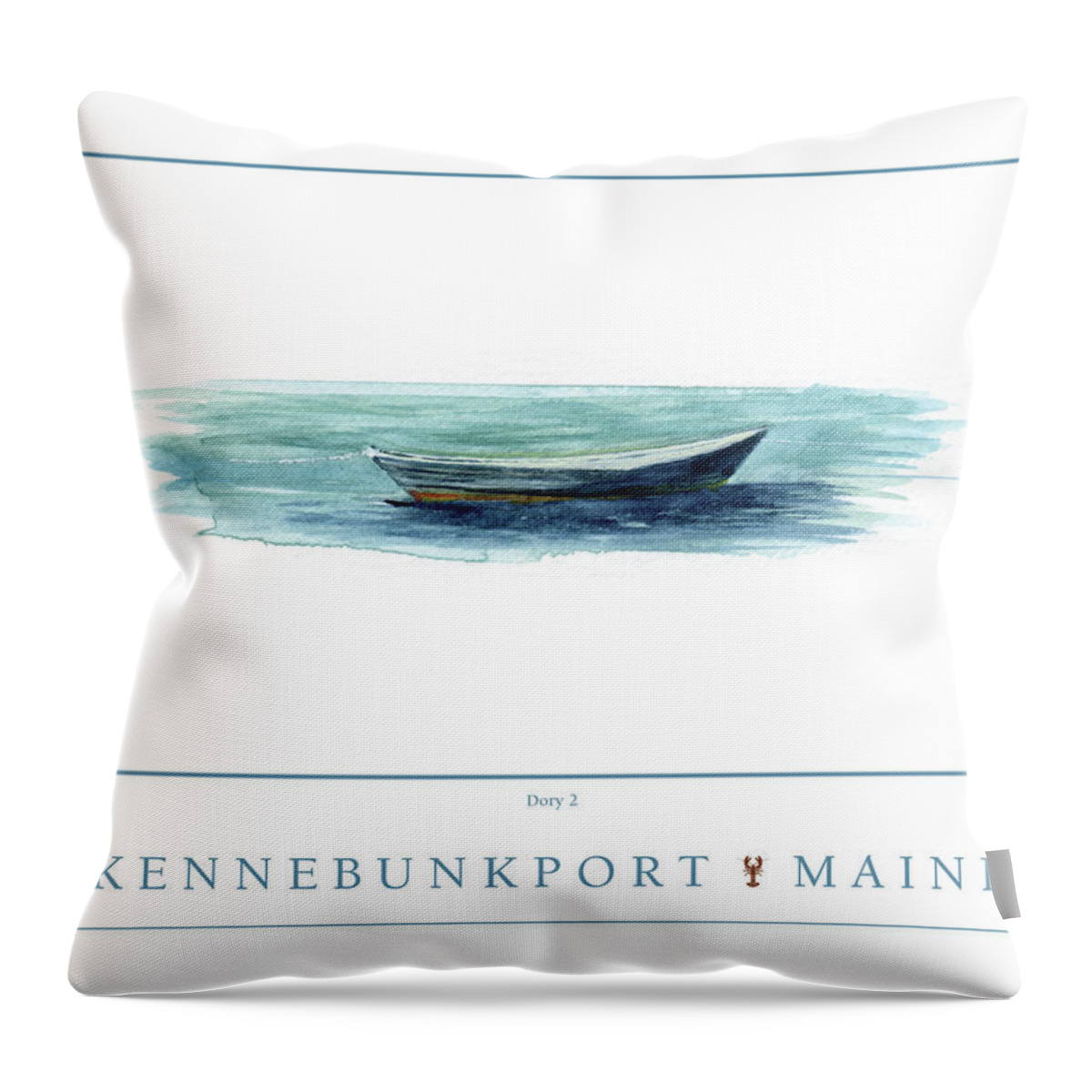 Kennebunkport Throw Pillow featuring the digital art Kennebunkport Dory 2 by Paul Gaj