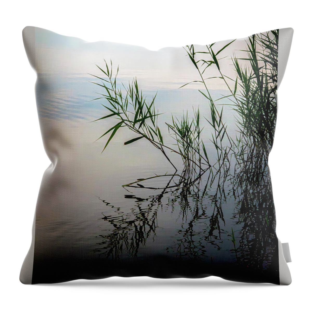 2d Throw Pillow featuring the photograph Kennersley Point Marina by Brian Wallace